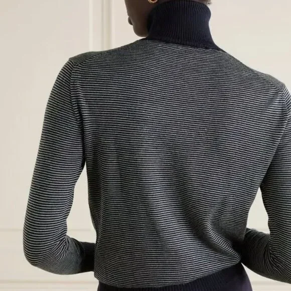 NWOT Giuliva Heritage Domitilla Striped Wool Turtleneck Sweater